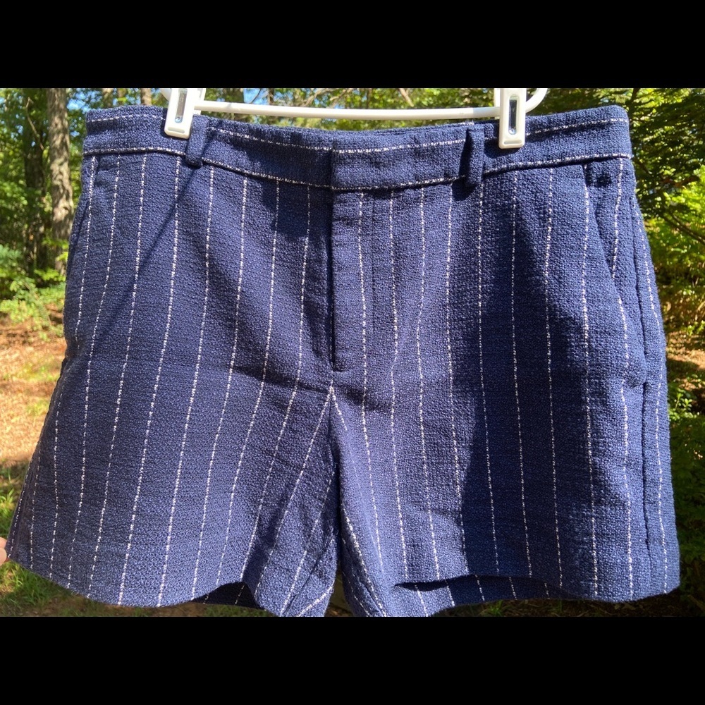 Banana Republic Navy and White Textured Shorts